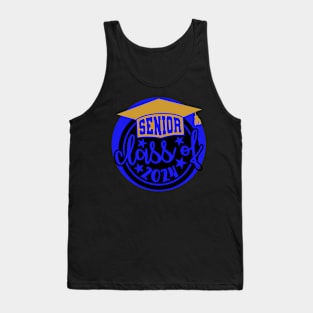 Senior Class of 2024 Bright Blue Gold Tank Top